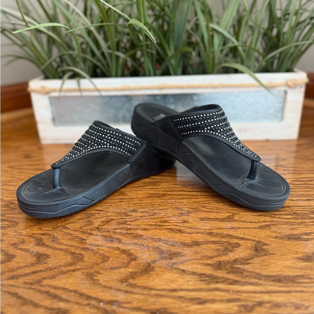 Mixit Black Studded Women's Sandals